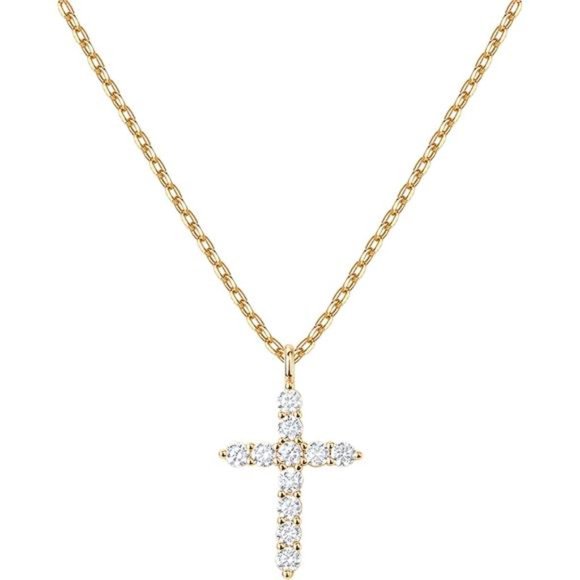 14K Gold Plated Cross Necklace for Women | Cross Pendant | Necklaces for Women - Picture 1 of 5